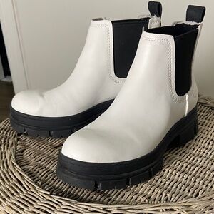 UGG White and Black Ankle Boots